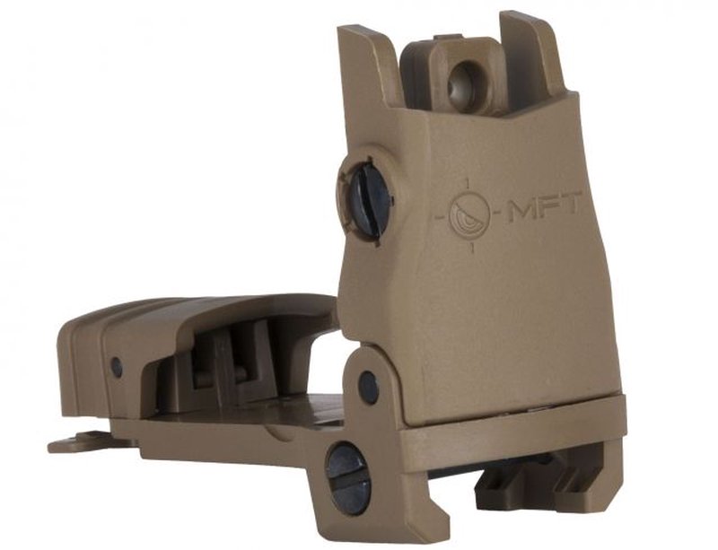 Mission First Tactical Polymer Flip Up Rear Sight, w/ Windage Adjustment Mounts