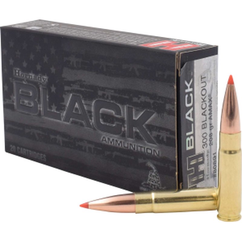 Hornady Black 300 AAC Blackout Ammunition A-MAX 208 Grain