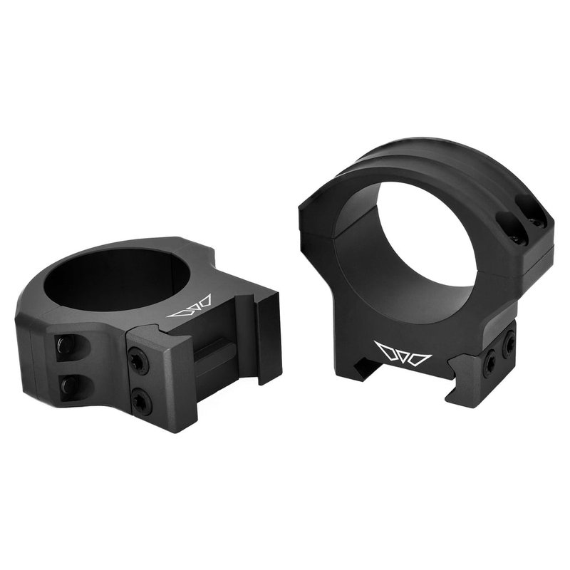 Warne HyperLite 30mm Scope Rings Medium Height Ultralight MagnaFusion Alloy Matte Black 8514M