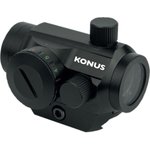 Konus 7215 Nuclear Matte Black 1x22mm 3 MOA Dual (Red/Green) Illuminated Dot Reticle Features QR Dual Mounting System