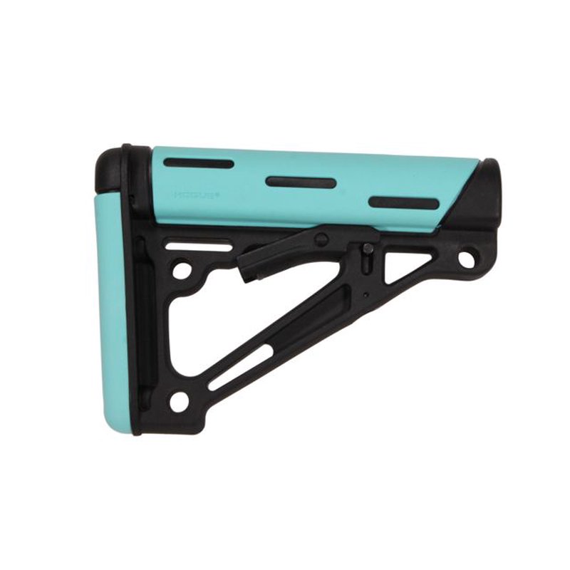 Hogue 13440 OverMolded Collapsible Buttstock Aqua Rubber AR-15 Mil-Spec Tube