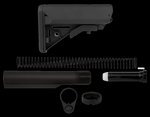TacFire Mil-Spec SOPMOD 6-Position AR-15 Stock & Buffer Tube Kit Black MAR050S