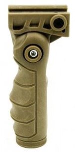 Tacfire 5 Position Ergonomic Foldable Locking Grip w/Storage VG07-T Color: Tan, Condition: New