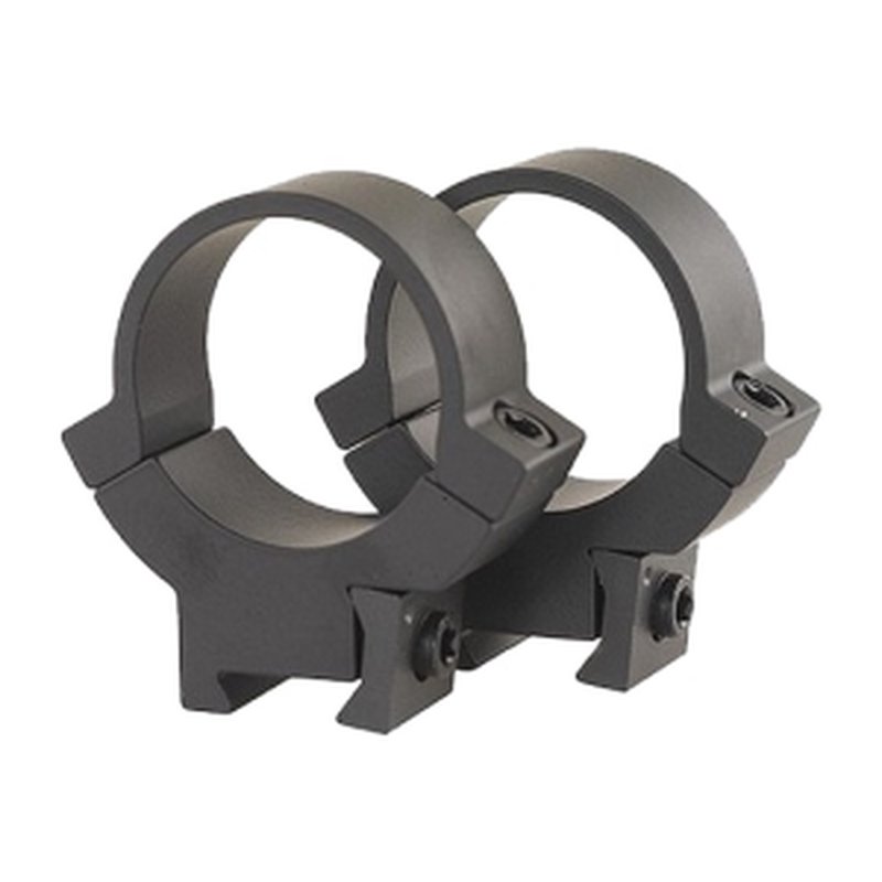 Warne Rimfire Scope Rings 1-Inch Tube High Matte Black Steel 3/8 Inch 11mm Dovetail 722M