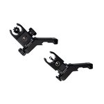 Ultradyne C4 Offset AR-15 Folding Front & Rear Sight Set Black