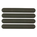 B5 Systems Rail Covers, 4 Pack, Fits M-LOK Rails, Matte Olive Drab Green
