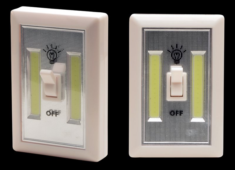 Cyclops COB LED Light Switch 200 Lumens Magnetic Velcro Screw Mount 2 Pack