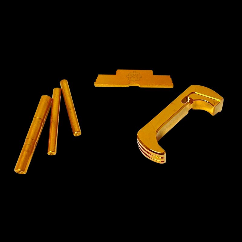 Cross Armory Glock Gen 5 Extended Controls 3 Piece Upgrade Kit Gold Anodized CRG5OKGD