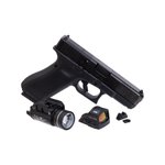 Glock Blue Label G45 MOS 9mm Pistol with Holosun HS507C-X2 Pistol Red Dot Sight - ACSS Vulcan Reticle, AmeriGlo Suppressor Height Sights, Streamlight TLR-1 HL