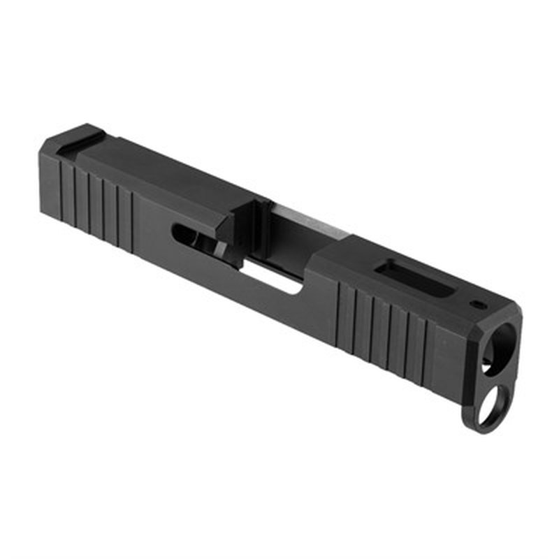 Brownells Glock 43 Front Cut Slide w/ Window Black Nitride