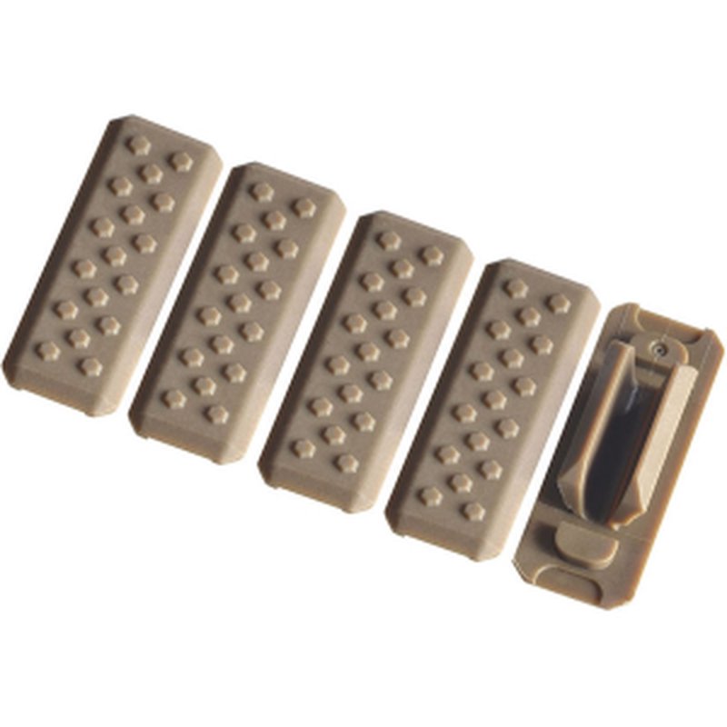 Strike Industries M-LOK Rail Cover V1 Polymer Flat Dark Earth 5-Pack