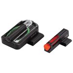 HiViz FastDot H3 Night Sight Set - Front/Rear Red/Green Illuminated Sights for Enhanced Low-Light