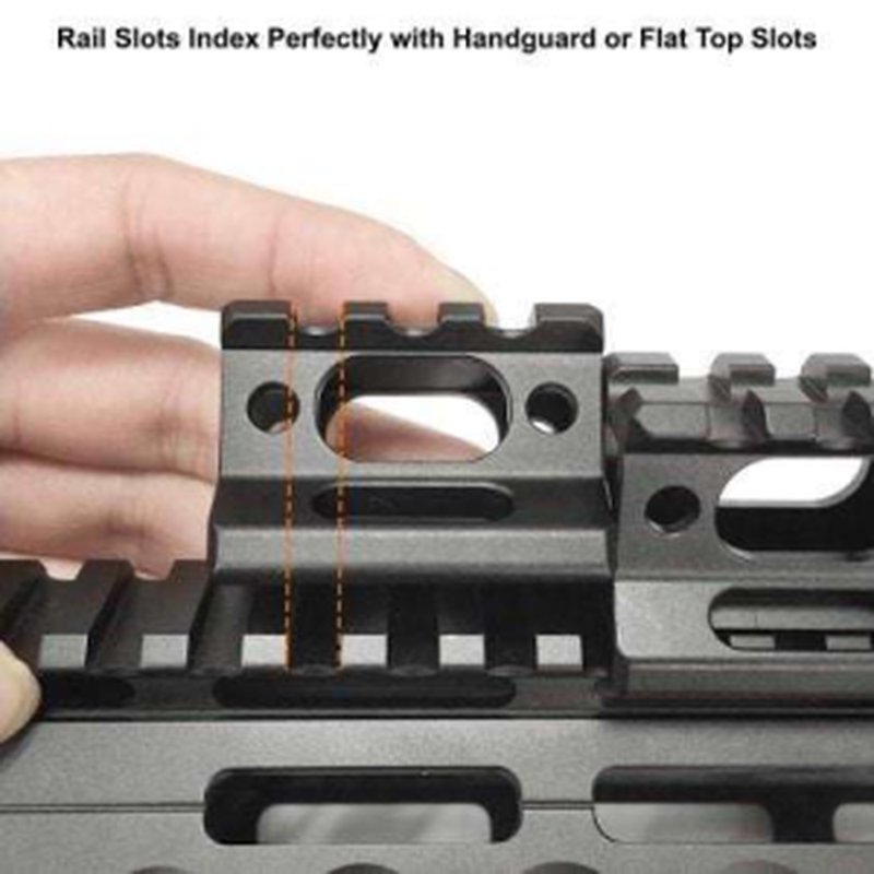 Leapers Super Slim Picatinny Riser Mount 1 inch High - 3 Slots