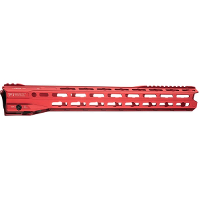 Strike Industries GRIDLOK-LITE-17-RED GridLok Lite 17" QRD M-LOK Handguard with Built-in Flip-Up BUIS (Red)