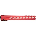 Strike Industries GRIDLOK-LITE-17-RED GridLok Lite 17" QRD M-LOK Handguard with Built-in Flip-Up BUIS (Red)