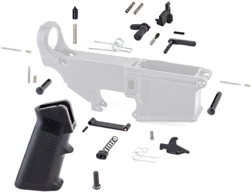 Tiger Rock AR-15 Lower Parts Kit LPK-17 Standard Grip Trigger Guard Black Matte