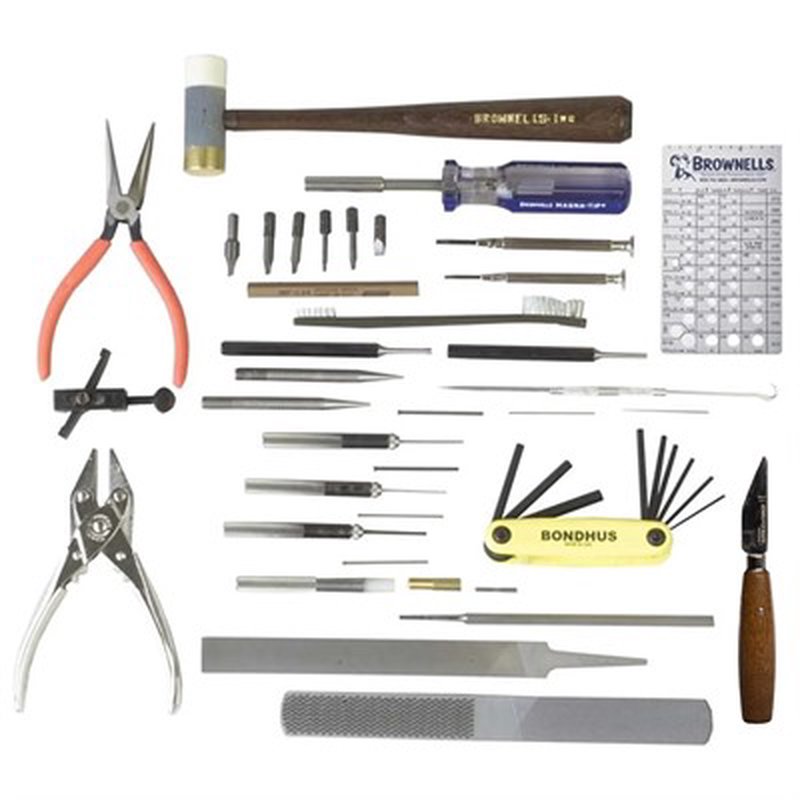 Brownells Basic Gunsmithing Kit Steel 24-Tool Gunsmithing Set