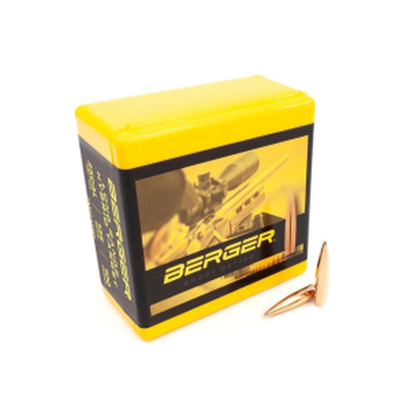 Berger Hybrid Target .25 Cal 135gr LR Bullet Ammo (BX 100)