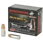 Winchester Defender 9mm Luger +P 124 Grain Bonded JHP Ammo