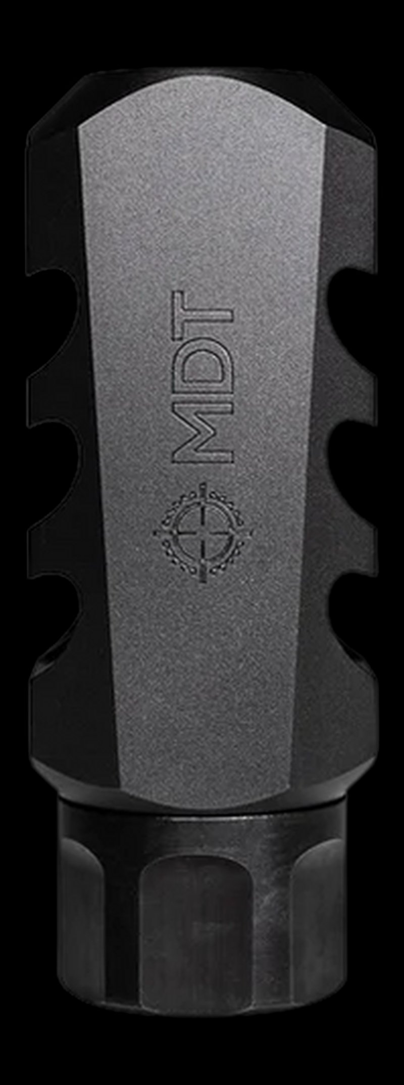 MDT Elite 223/6mm Muzzle Brake 1/2x28 Black Nitride Steel 103636BLK