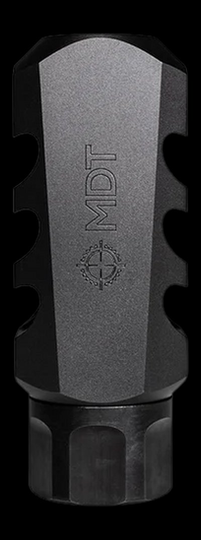 MDT Elite 223/6mm Muzzle Brake 1/2x28 Black Nitride Steel 103636BLK