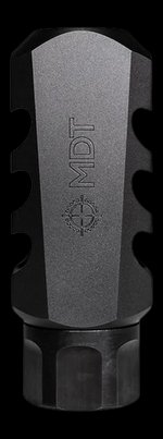 MDT Elite 223/6mm Muzzle Brake 1/2x28 Black Nitride Steel 103636BLK