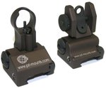 Precision Reflex Flip Up Front & Rear Iron Sight Combo Flat Dark Earth