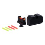 Night Fision optic-height fiber optic sight set for Glock 17/19/45 w/ RMR/507c/SRO/ACRO - Red Front