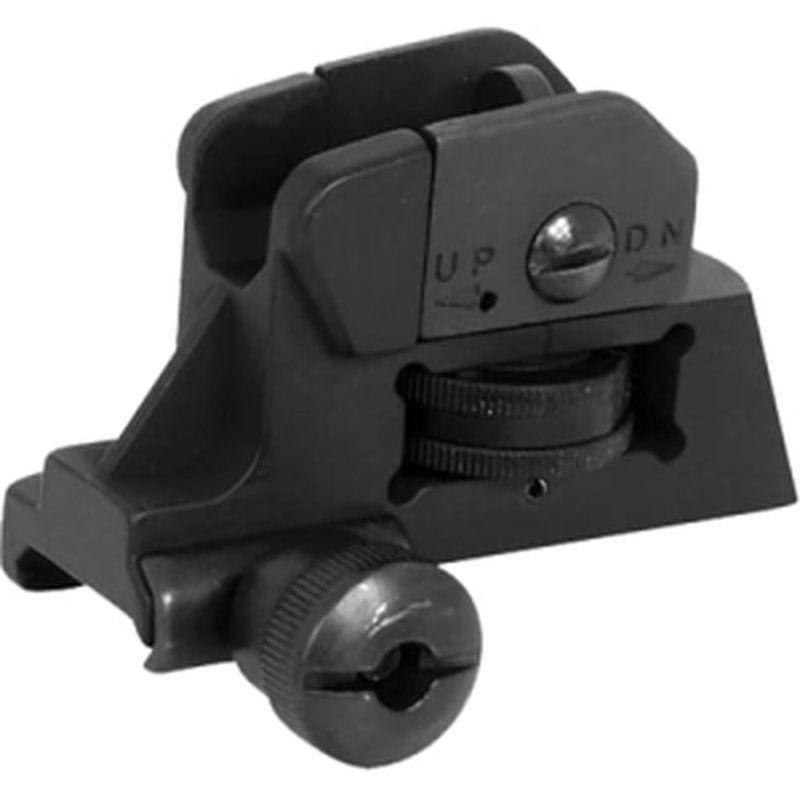 NcStar MARDRS A2 Back-Up Rear Sight Dual Aperture Black for AR-15