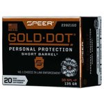 Speer Gold Dot Personal Protection 38 Special +P 135 Grain GDHP Ammunition