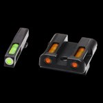 HIVIZ LiteWave H3 Glock Sight Set Front Green Tritium Rear Orange Fiber Optic