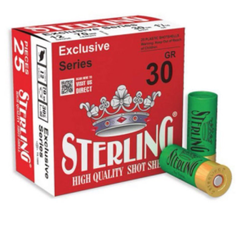 Sterling Exclusive 12 Gauge Shotshell Ammunition 2-3/4 Inch 1295 FPS 1 1/16 Oz #8 Shot