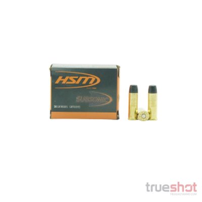 HSM 44 Magnum 400 Grain Flat Nose Brass Case Ammunition 20
