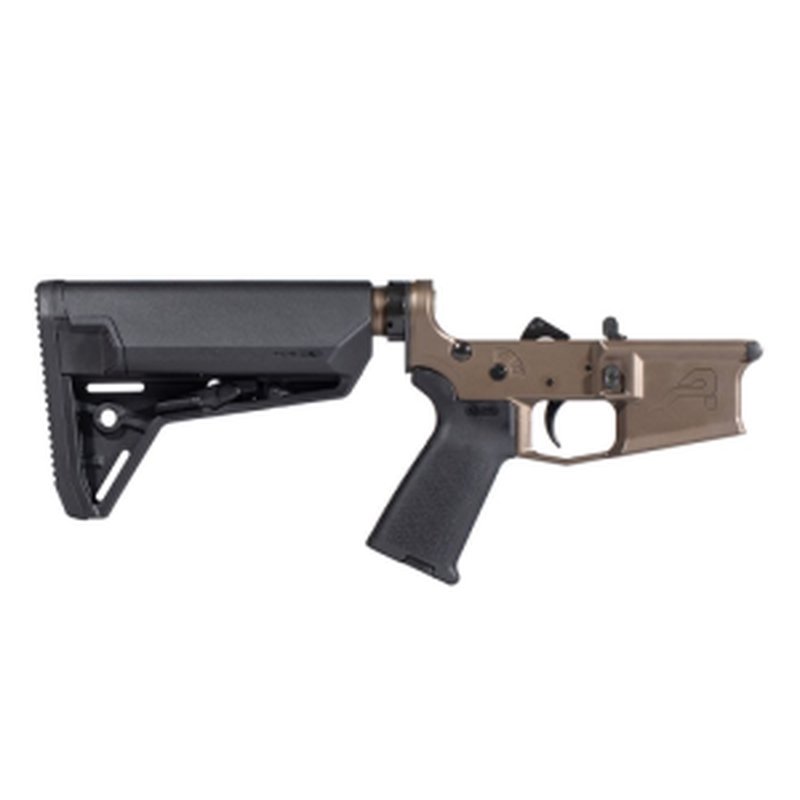 Aero Precision M4E1 Complete Lower Receiver with MOE Grip & SL-S Carbine Stock - Kodiak Brown Anodized