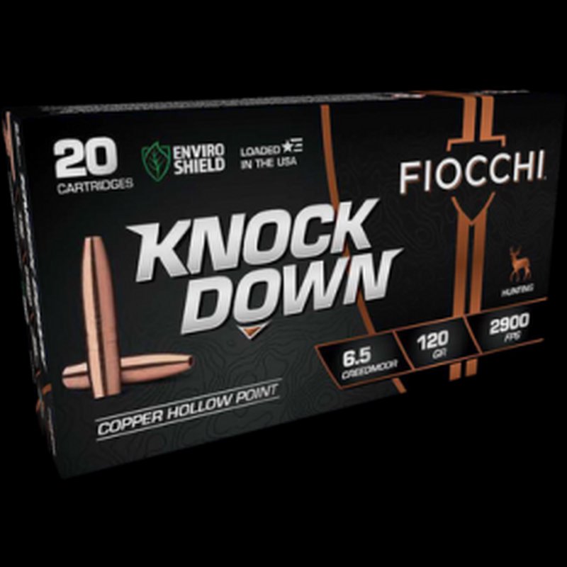 Fiocchi Knock Down 6.5 Creedmoor 120 gr Copper HP Ammo (20 Rounds)