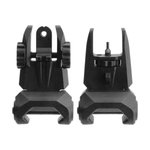 TacFire IS012 Tactical Polymer Front and Rear Flip Up Sight Set, Dual Aperture, Picatinny Mount.