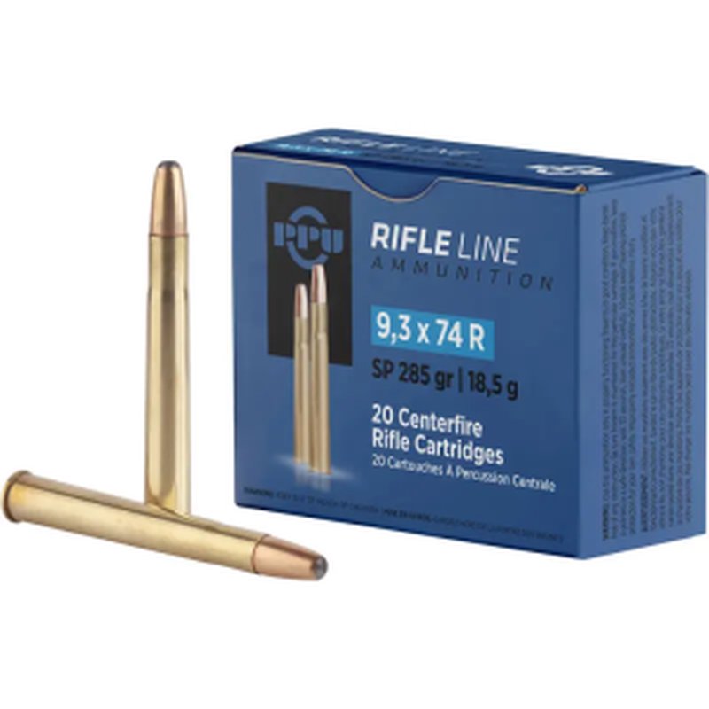 PPU PP9374 Metric Rifle Ammo 9.3mmx74R 285 gr Soft Point (SP)