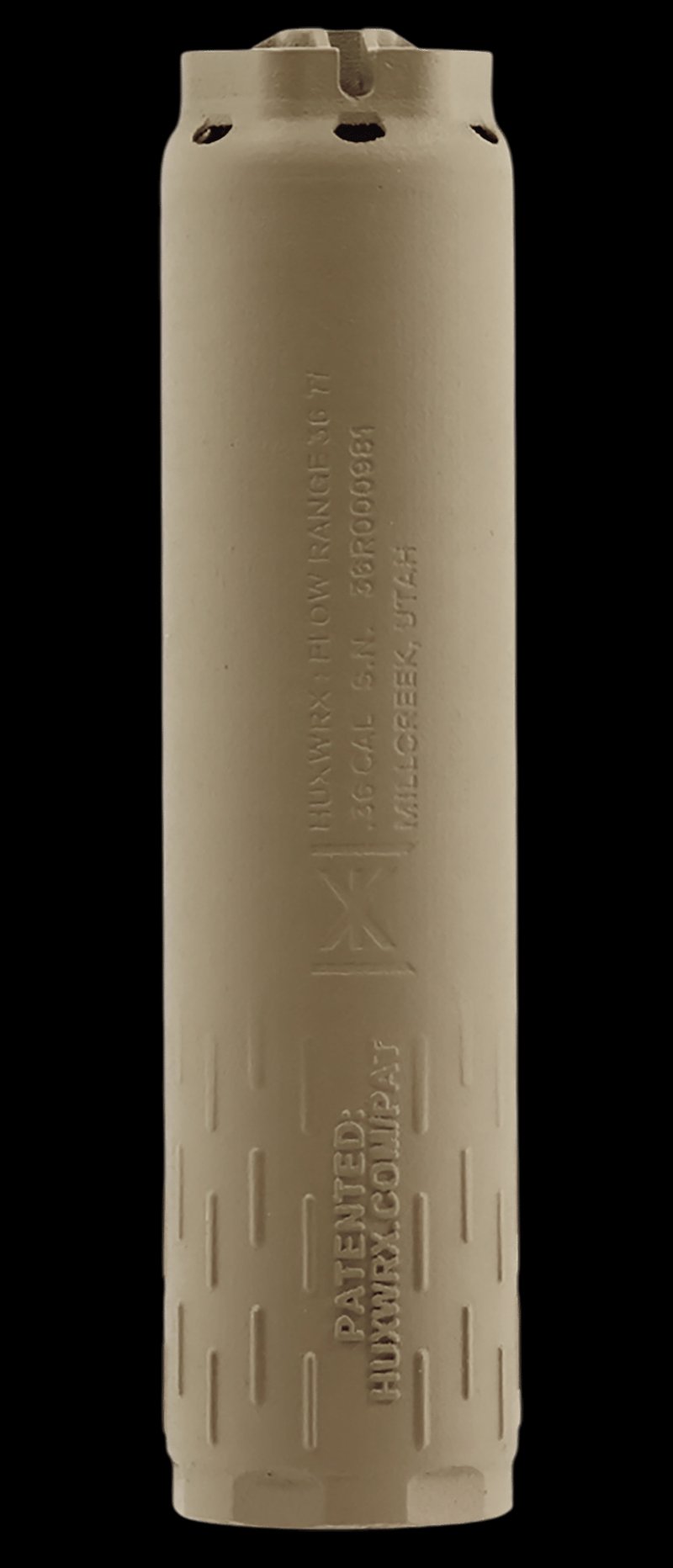 Huxwrx Flow Range 36 Ti Suppressor Direct Thread Titanium 6.70 in Length