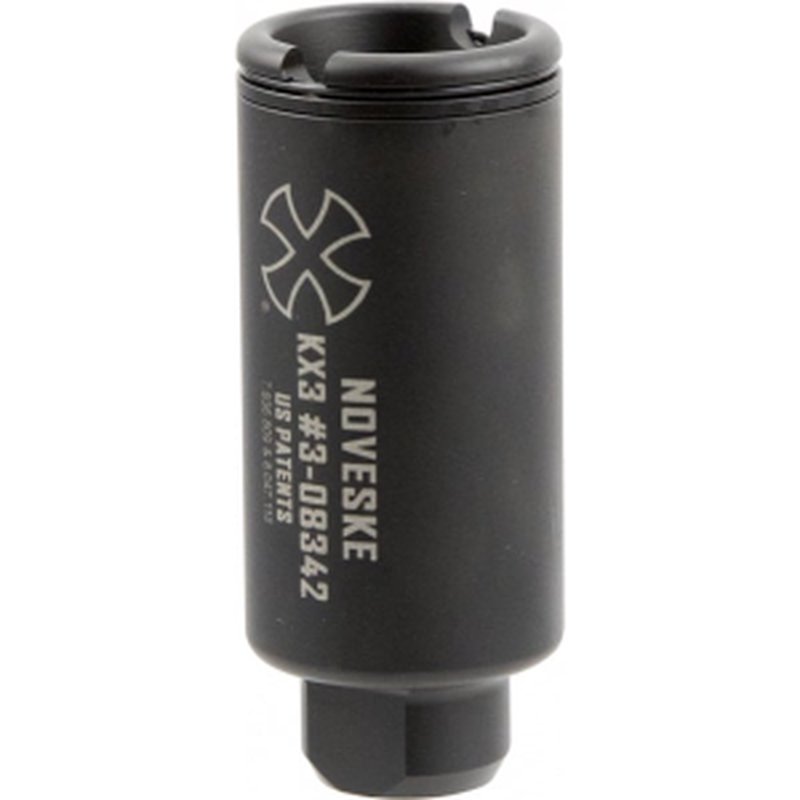 Noveske 5000517 KX3 Flash Suppressor 5.56mm 1.35" Dia 1/2x28 tpi Black Nitride