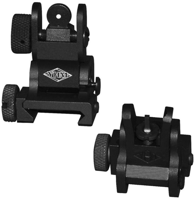 Yankee Hill Machine Flip Front and Rear Sights Set Matte Black