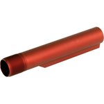 LBE Unlimited AR-15 Buffer Tube 6-Position Red Aluminum, Fits AR-15, Anodized Finish