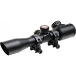 TruGlo TG8504TL Tru-Brite 4x 32mm Obj 22.5 ft @ 100 yds FOV 1 in Tube Dia Black Illuminated Mil-Dot, 3 Color
