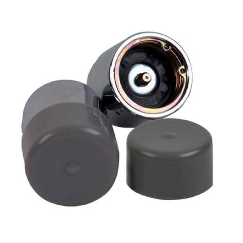 C.E. Smith 1.99in Boat Trailer Bearing Protector with Bra (Black/Chrome)