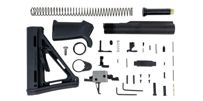 PSA AR15 MOE 3.5lb Single Stage CMC Lower Build Kit, Black