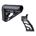 Adaptive Tactical EX Performance AR-15, AR-10 Stock and LTG Lightweight Tactical Pistol Grip Black