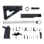 PSA AR15 MOE Lower Build Kit W/PSA Custom Single Stage FCG, Black