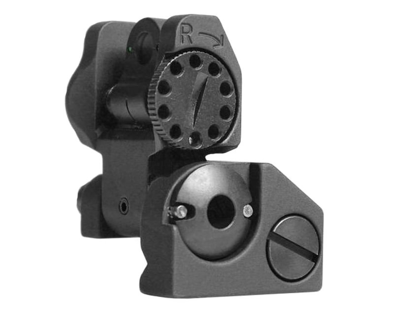 Troy Universal BattleSight Rear Folding Tritum Black - SSIG-FBS-RTBT-00