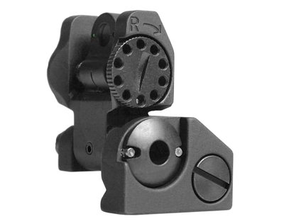 Troy Universal BattleSight Rear Folding Tritum Black - SSIG-FBS-RTBT-00