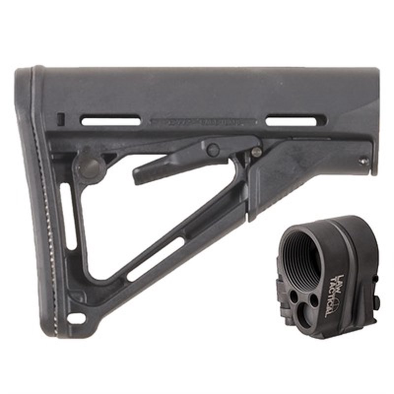 AR-15 CTR Stock Collapsible Mil-Spec w/ Folding Stock Adapter