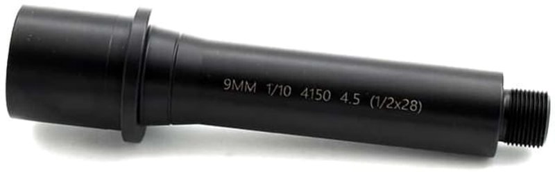 AT3 Tactical 9mm Straight Profile AR-15 Barrel 4.5in Black 1/2x28